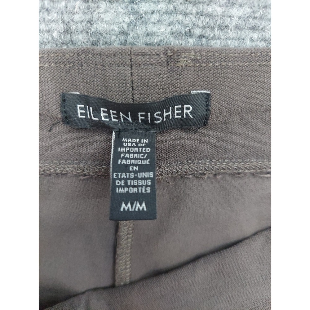 Eileen Fisher Pants Womens Medium Gray Pull On Ankle Casual Dress Stretch - Picture 3 of 11